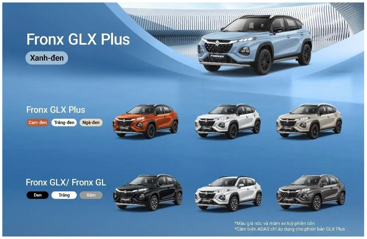 Suzuki Fronx 2025 có gì ? Thông số, giá bán và ưu đãi mới nhất 6 mau-xe-fronx-moi-nhat